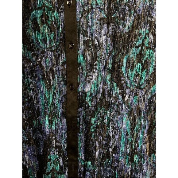 Liz & Me Platinum Collection Sheer Lace Long  Sleeve Plus Size Blouse 4X - Picture 3 of 4